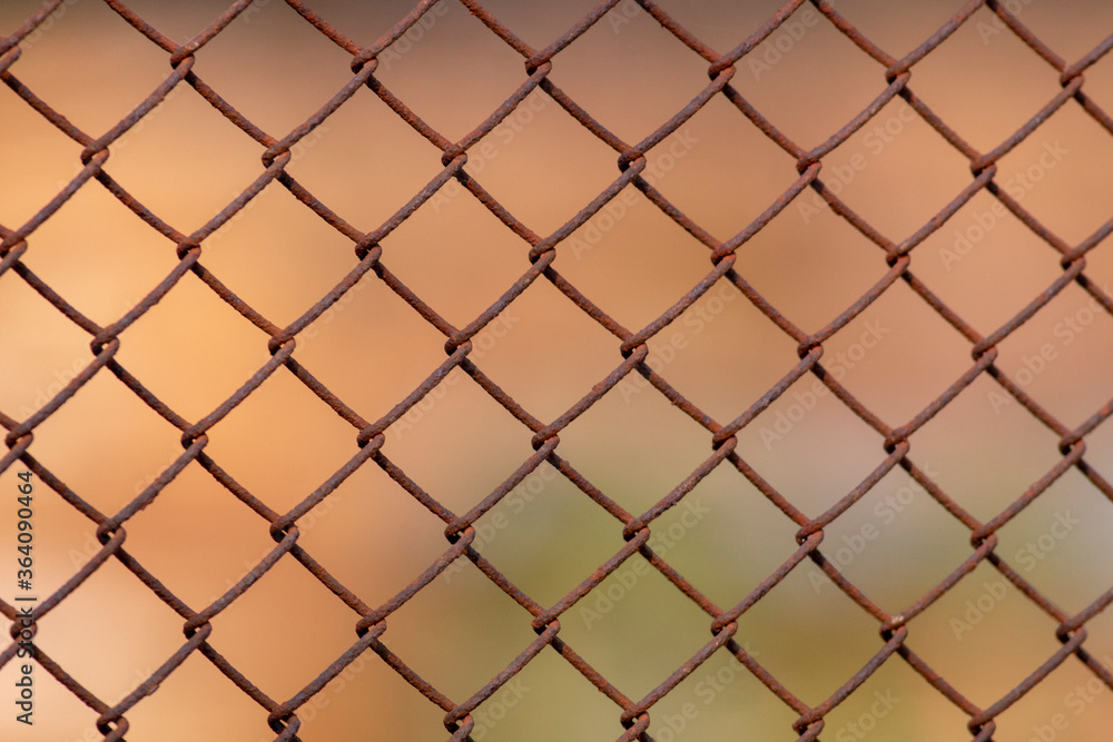 Metal fence with nice background Metal fence with nice background