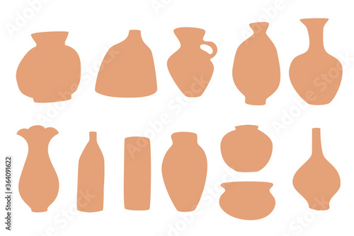 Clay Pots Silhouettes