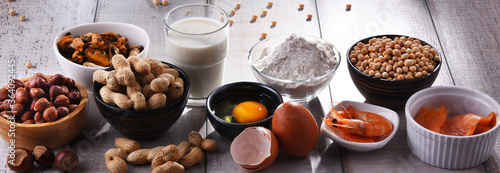 Εκτύπωση καμβά Composition with common food allergens