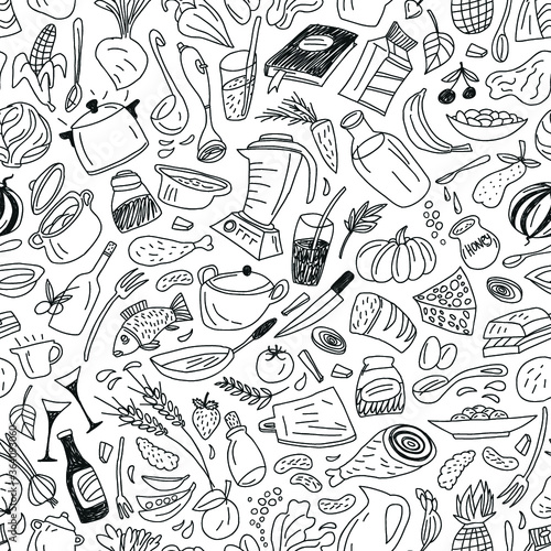 Natural food seamless pattern