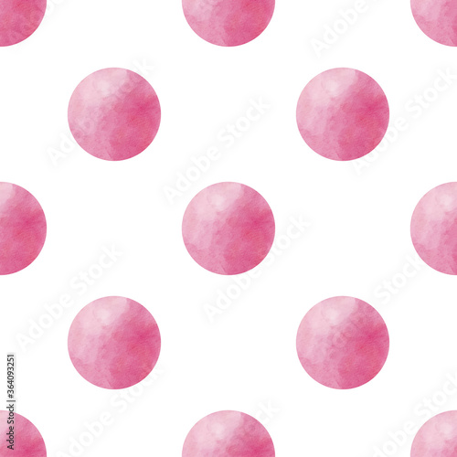 watercolor pink dots circles stains set pattern background