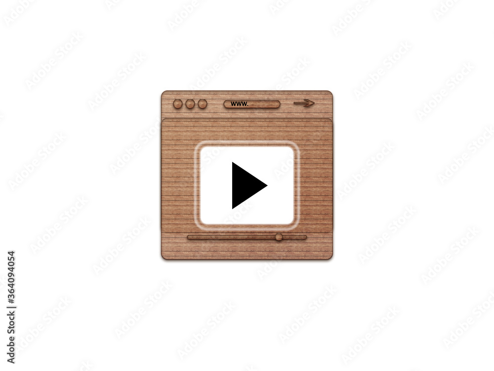 Play icon wood Play icon wood