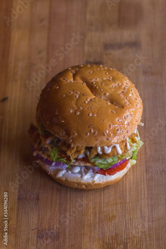 Isolated burger