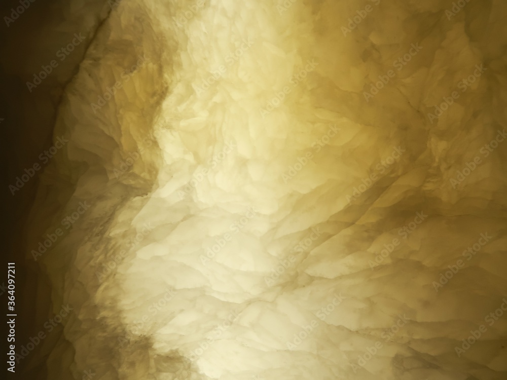 pattern inside of alabaster stone have cross cut and put light back to ...