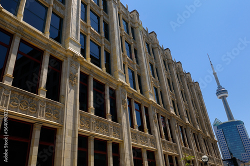 Εκτύπωση καμβά CTV CHUM city tv building on Queen and John streets with Metro Hall and CN tower