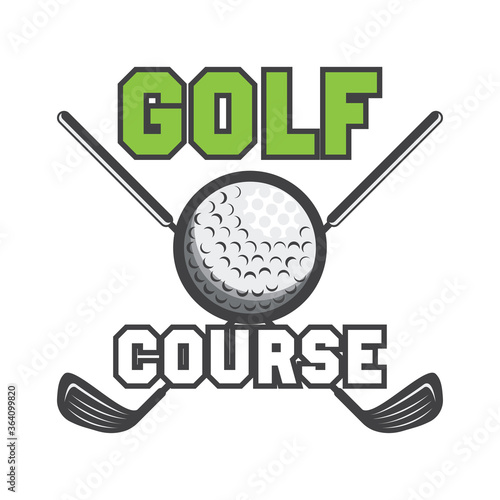 golf logo emblems and insignia with text space for your slogan tagline. vector illustration