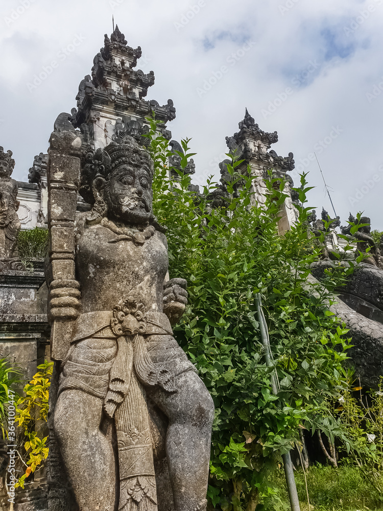 The statue in the Pura Lempuyang Luhur Temple in Bali, Indonesia