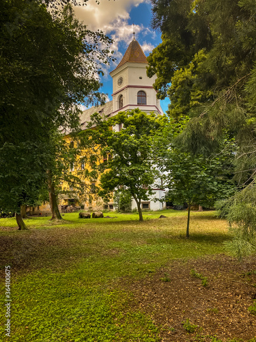 The picturesque Radim chateau with a romantic English garden in Central Bohemia not far from Prague, Czech Republic photo