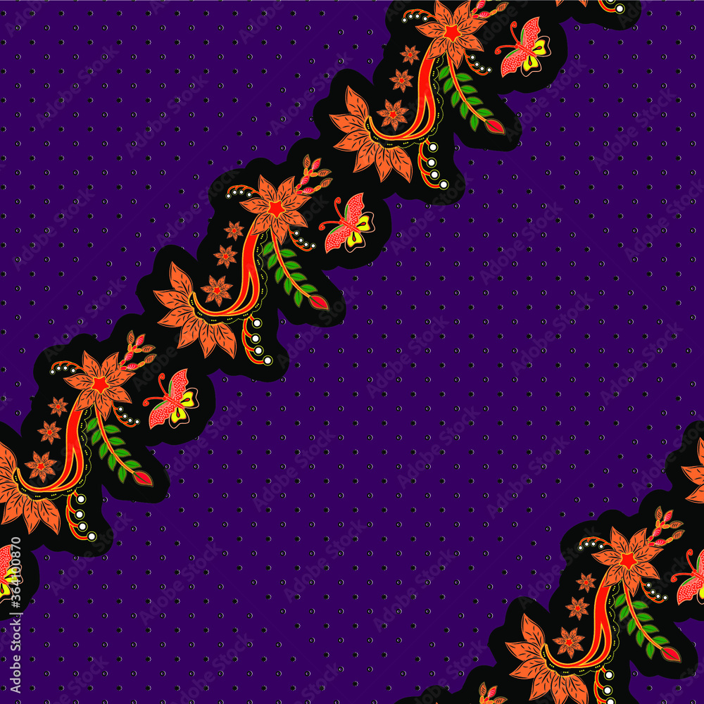 Obraz premium Indonesian Batik Background Seamless Pattern