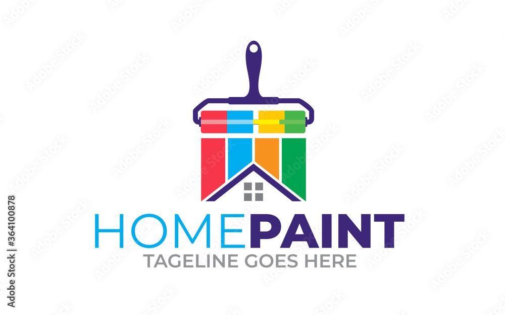 Fototapeta premium Colored paintings logo design