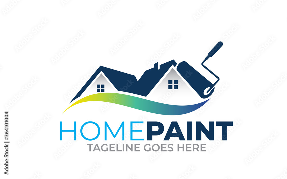 Colored paintings logo design