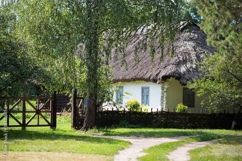 Old ethnic huts and houses of Ukrainians in Pereyaslav photo