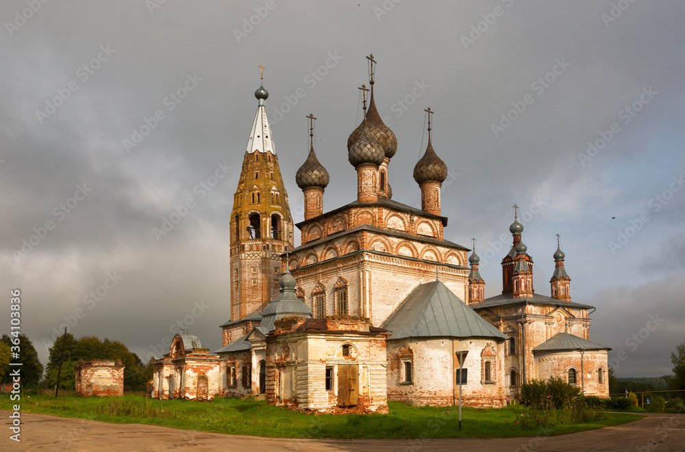 Russia, the village Parsky. The ensemble of the Church of the Beheading of St. John the Baptist and Ascension Russia, the village Parsky. The ensemble of the Church of the Beheading of St. John the Baptist and Ascension