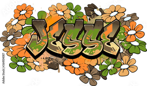 Jesse Graffiti Text Logotype Design photo
