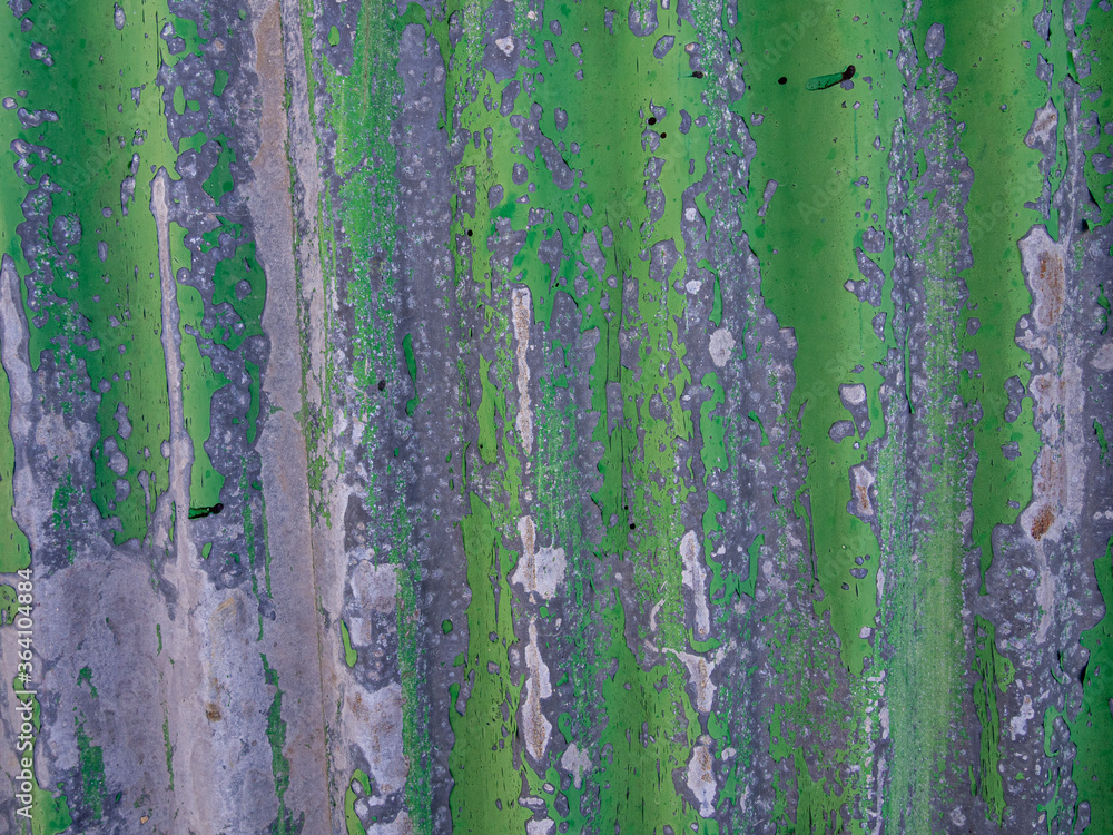 old corrugated metal panel painted green old corrugated metal panel painted green