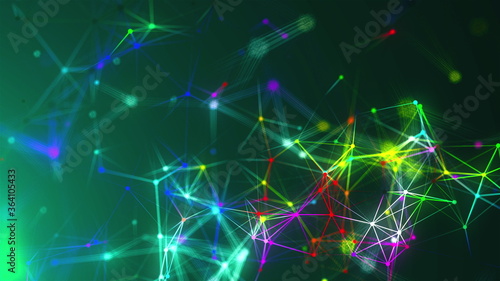 Abstract connection dots. Technology background. Network concept. 3d rendering.