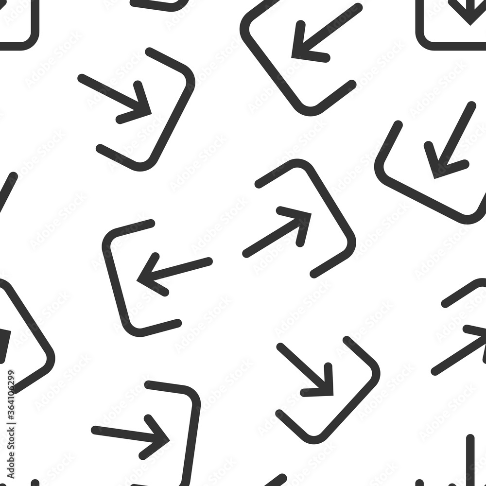 Login icon in flat style. Arrow access vector illustration on white isolated background. Door entry seamless pattern business concept. Login icon in flat style. Arrow access vector illustration on white isolated background. Door entry seamless pattern business concept.