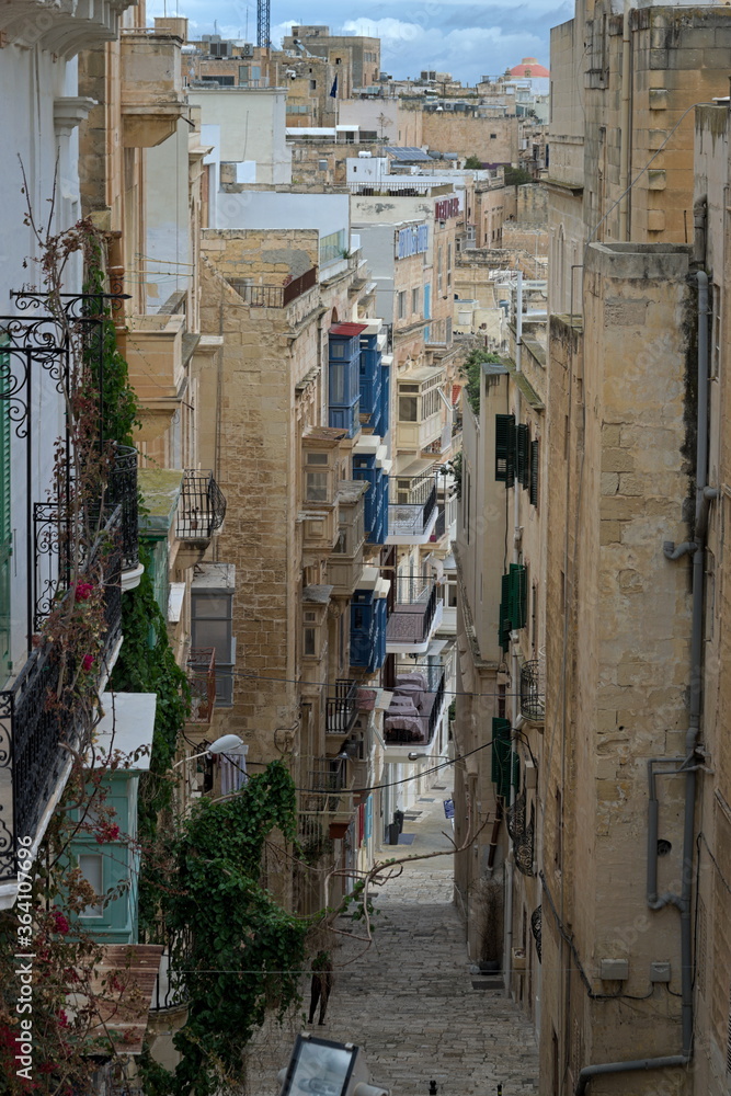 Narrow street of Valletta