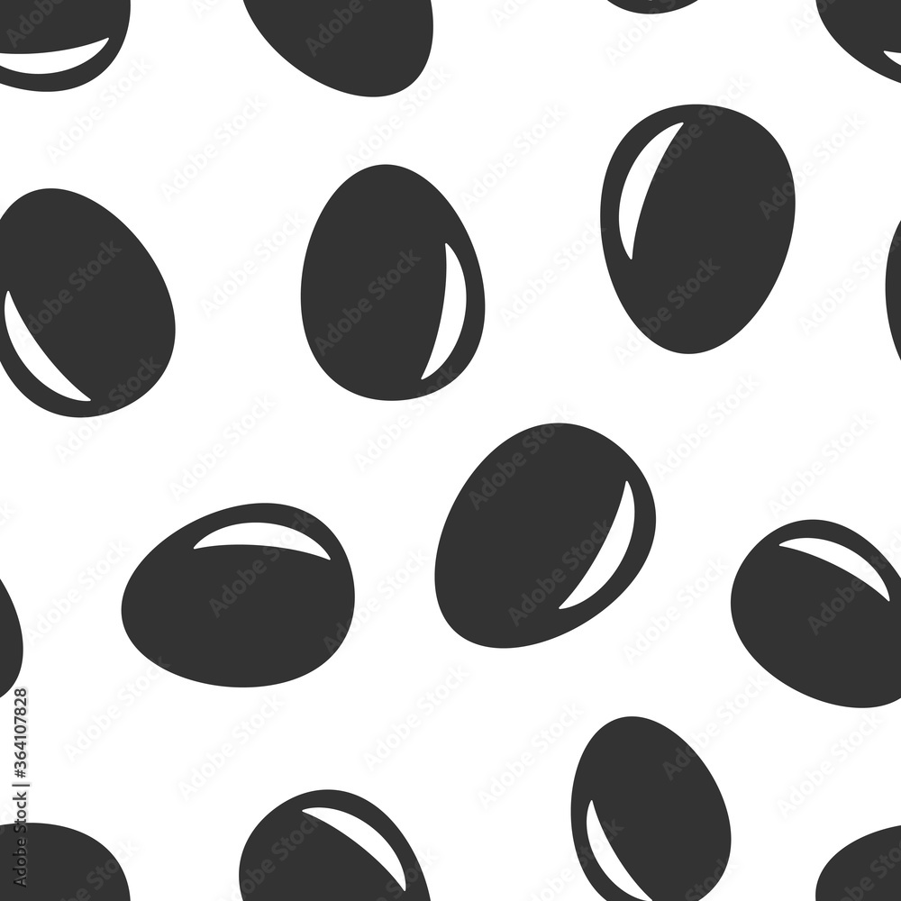 Egg icon in flat style. Breakfast vector illustration on white isolated background. Eggshell seamless pattern business concept. Egg icon in flat style. Breakfast vector illustration on white isolated background. Eggshell seamless pattern business concept.