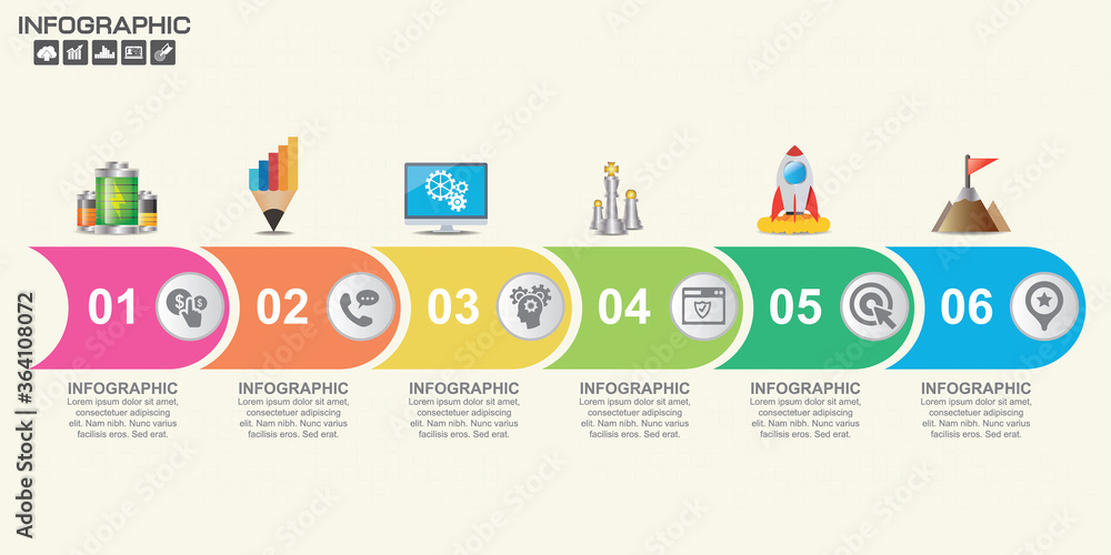 Infographic design vector and  icons can be used for workflow layout, diagram, report, web design.
