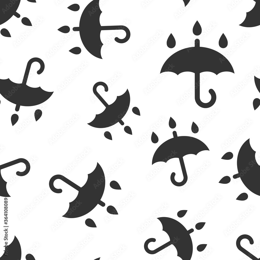 Umbrella icon in flat style. Parasol vector illustration on white isolated background. Canopy seamless pattern business concept. Umbrella icon in flat style. Parasol vector illustration on white isolated background. Canopy seamless pattern business concept.