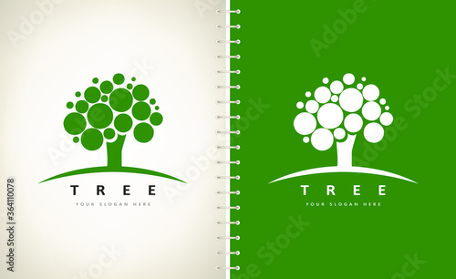 Tree logo vector. Plant Logo design vector nature illustration.