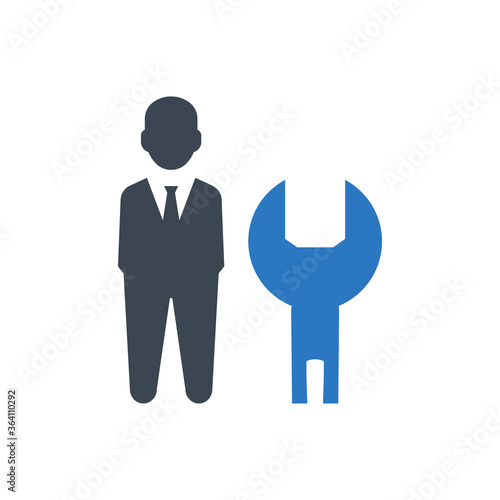 Business setting Icon. management, work, preference (vector illustration)