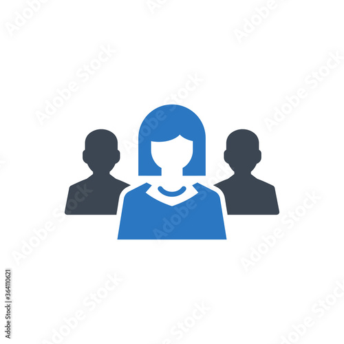 Leadership Icon. team, leader (vector illustration)