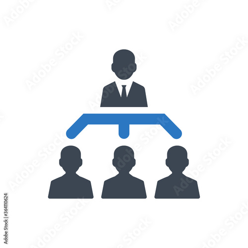 Employee Management Icon. hierarchy, leadership (vector illustration)