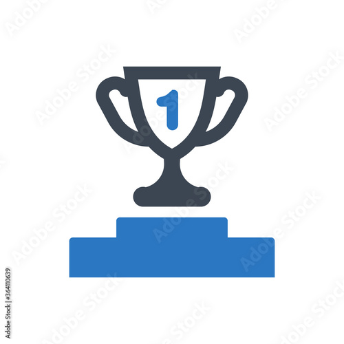 Achievement trophy Icon. award, winner, prize (vector illustration)