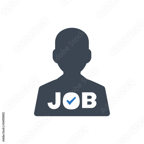 Job Candidate Icon. job post (vector illustration)