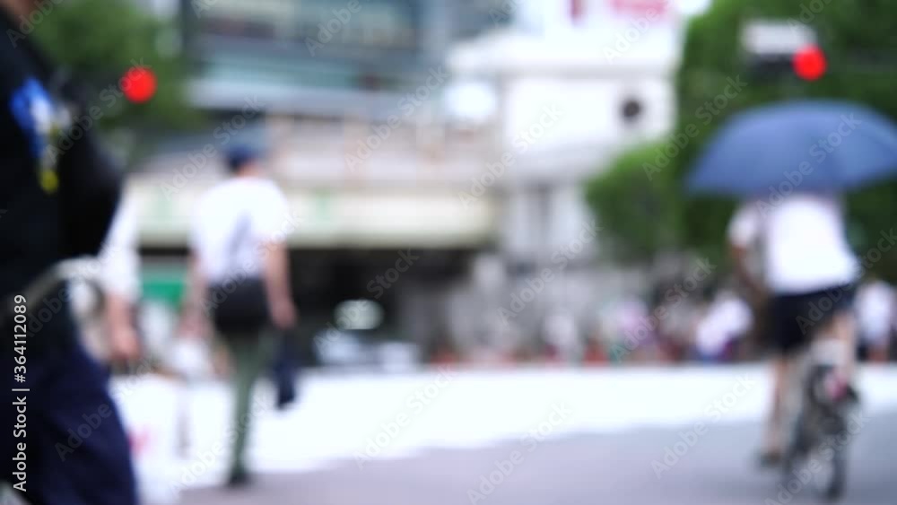 東京 渋谷スクランブル交差点 2020年7月 休日 コロナ禍 混雑する人々 スロー 4倍速 東京 渋谷スクランブル交差点 2020年7月 休日 コロナ禍 混雑する人々 スロー 4倍速