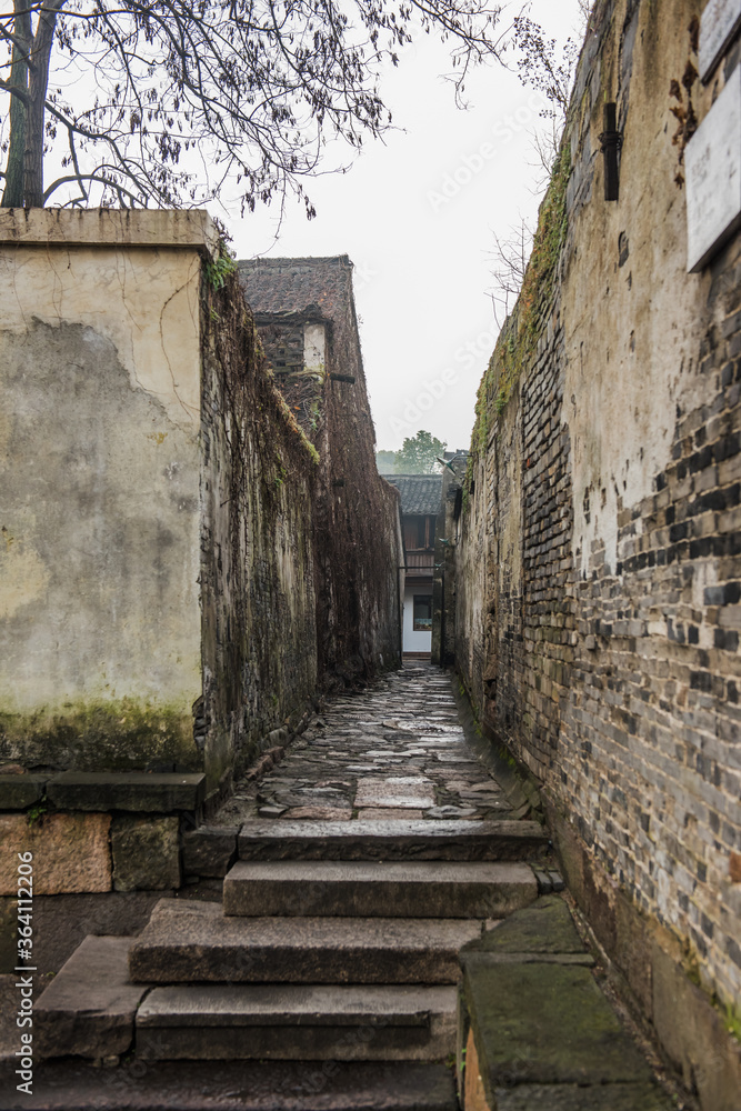 Wuzhen,Tongxiang city,Zhejiang province,Chine. The  view of ancient town,Wuzhen, is a famous historical,cultural and traditional water town.