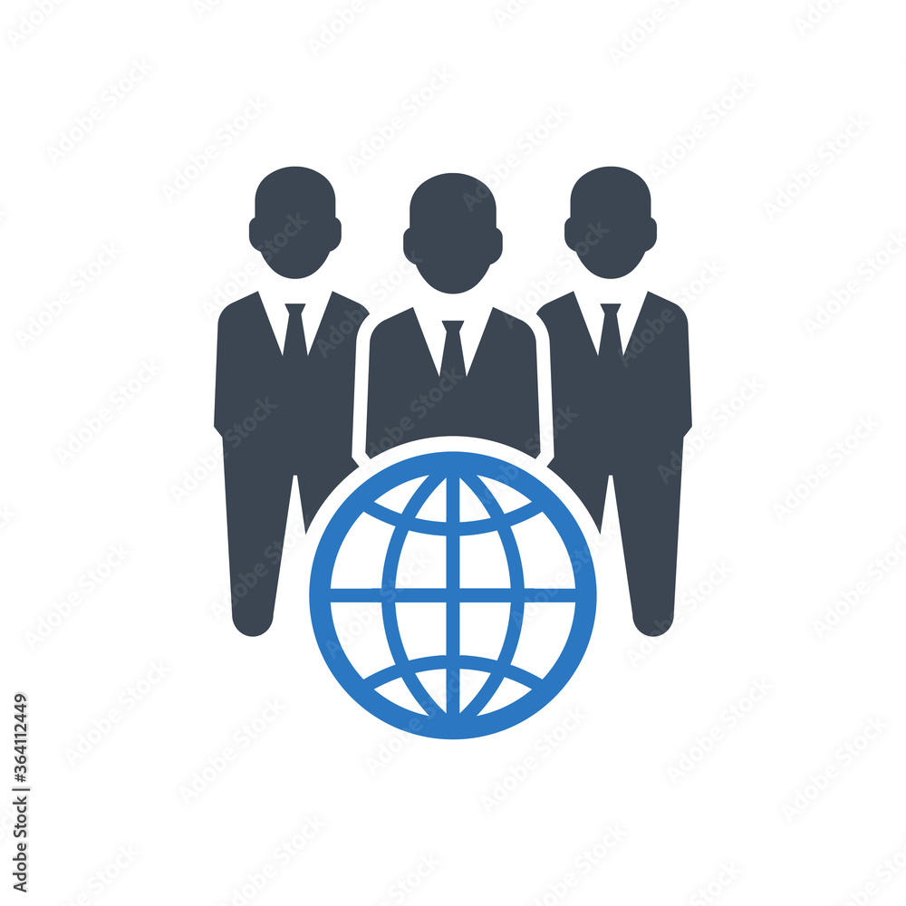 Global Business Team Icon. conference, communication (vector illustration) Global Business Team Icon. conference, communication (vector illustration)
