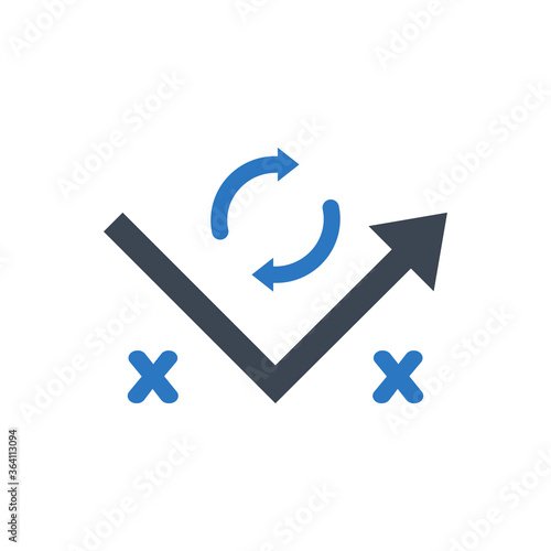 Tactical Plan Icon. strategy, planning, tactics (vector illustration)