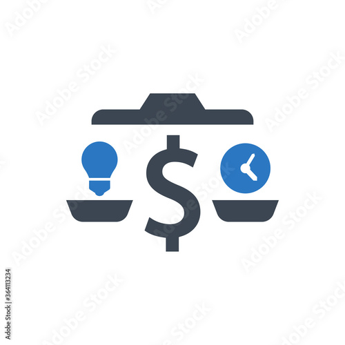 Budget Estimate Icon. budget planning, forecasting (vector illustration)