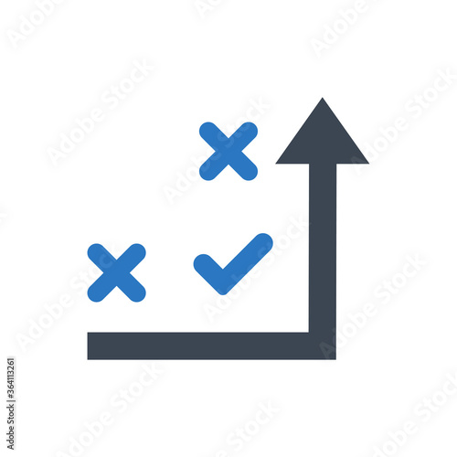 Tactical Path Icon. strategy, planning, tactic (vector illustration)