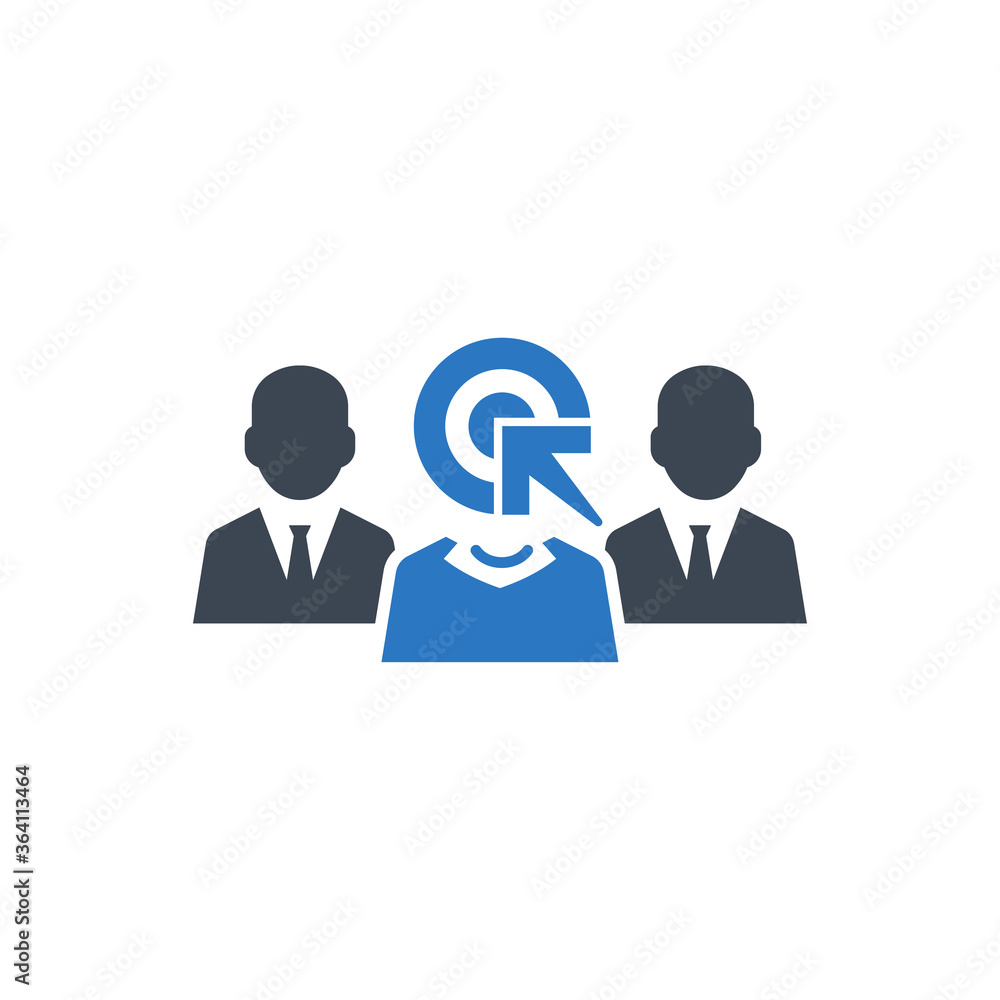 Teamwork Aim Icon. target, team (vector illustration) Teamwork Aim Icon. target, team (vector illustration)