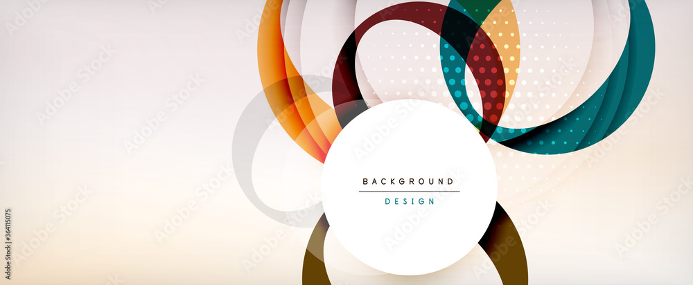 Fototapeta premium Trendy simple circle abstract background, dynamic motion concept. Vector Illustration For Wallpaper, Banner, Background, Card, Book Illustration, landing page
