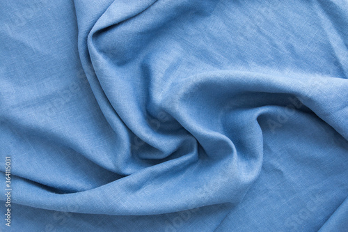 Blue Fabric texture and background.