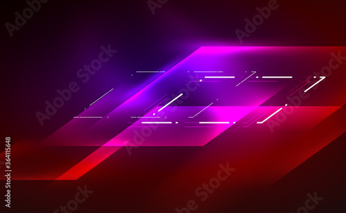 Dynamic neon shiny abstract background. Trendy abstract layout template for business or technology presentation, internet poster or web brochure cover, wallpaper