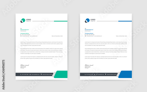 Abstract Corporate Business Style Letterhead Design Vector Template For Your Project. Simple And Clean Print Ready Design,Elegant Flat Design Vector Illustration.
