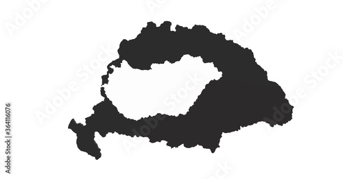 the disintegration of the 1000-year-old Hungarian kingdom 3d rendering