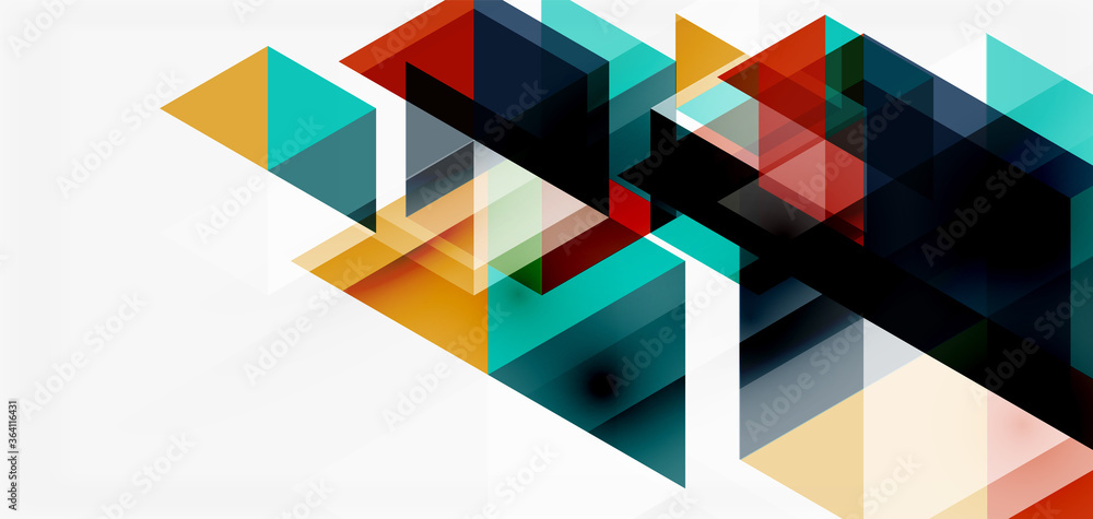 Geometric abstract background, mosaic triangle and hexagon shapes. Trendy abstract layout template for business or technology presentation, internet poster or web brochure cover, wallpaper Geometric abstract background, mosaic triangle and hexagon shapes. Trendy abstract layout template for business or technology presentation, internet poster or web brochure cover, wallpaper