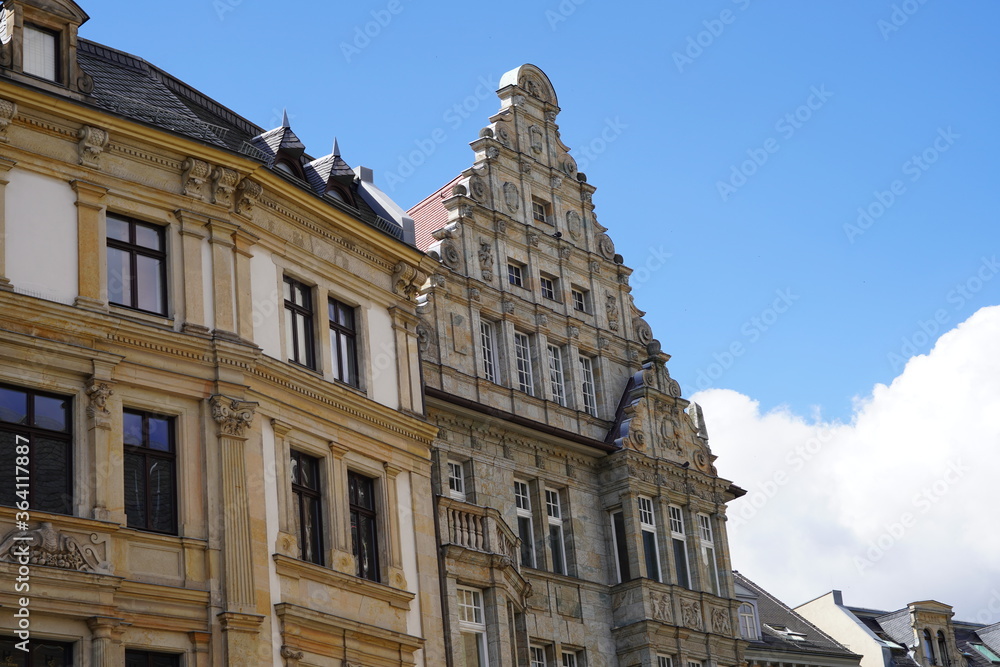 Fototapeta premium Alte Gebäude in Leipzig bei Sonnenschein