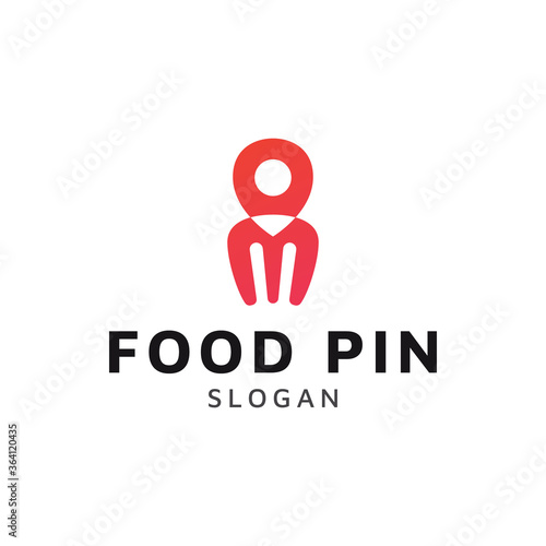 Free Download food pin logo design template - GFXLoad