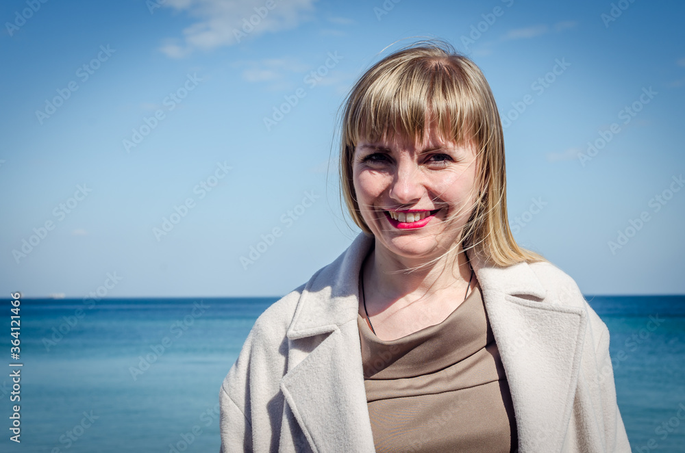 young woman on the beach young woman on the beach