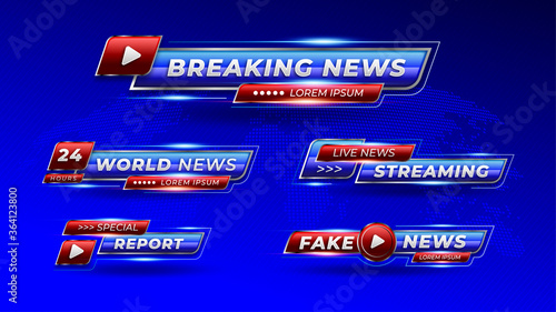 Breaking News Lower Third Banner set