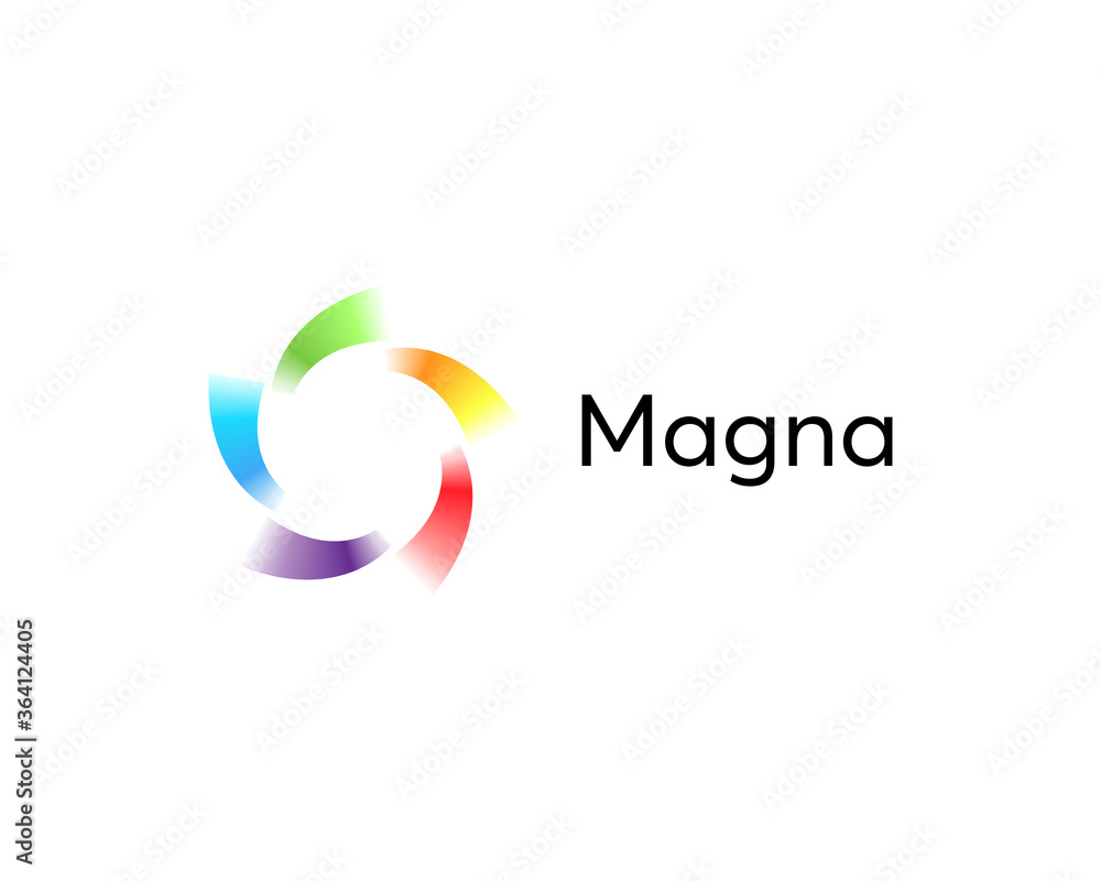 Abstract swirl vortex spin logo icon design abstract modern minimal gradient illustration. Sun flower swirl colorful emblem sign symbol mark logotype Abstract swirl vortex spin logo icon design abstract modern minimal gradient illustration. Sun flower swirl colorful emblem sign symbol mark logotype