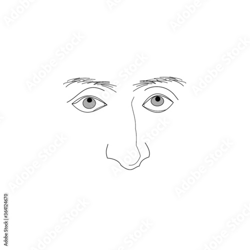 Baroque style renaissance sculpture human face picture.